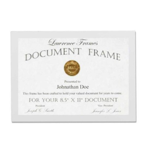 Lawrence Frames 8.5x11 White Wood Certificate Picture Frame - Gallery Collection LA328101 - main